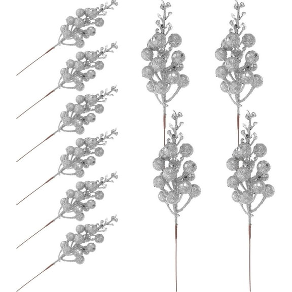 PBPBOX 10pcs Berry Sprays for Christmas Tree Artificial Berry Decorations