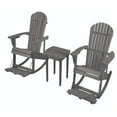 thumbnail image 1 of W Unlimited SW2007DG-R2ET1 Zero Gravity Adirondack Rocking Chair with Built-in Footrest & End Table Set, Dark Gray, Set of 2, 1 of 1