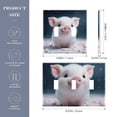 thumbnail image 3 of Dailycode Light Switch Plate Covers 2 Gang Wall Plate Plastics Outlet Covers for Kitchen Home Office Decor Cute Pig and Flower Petals, 3 of 8