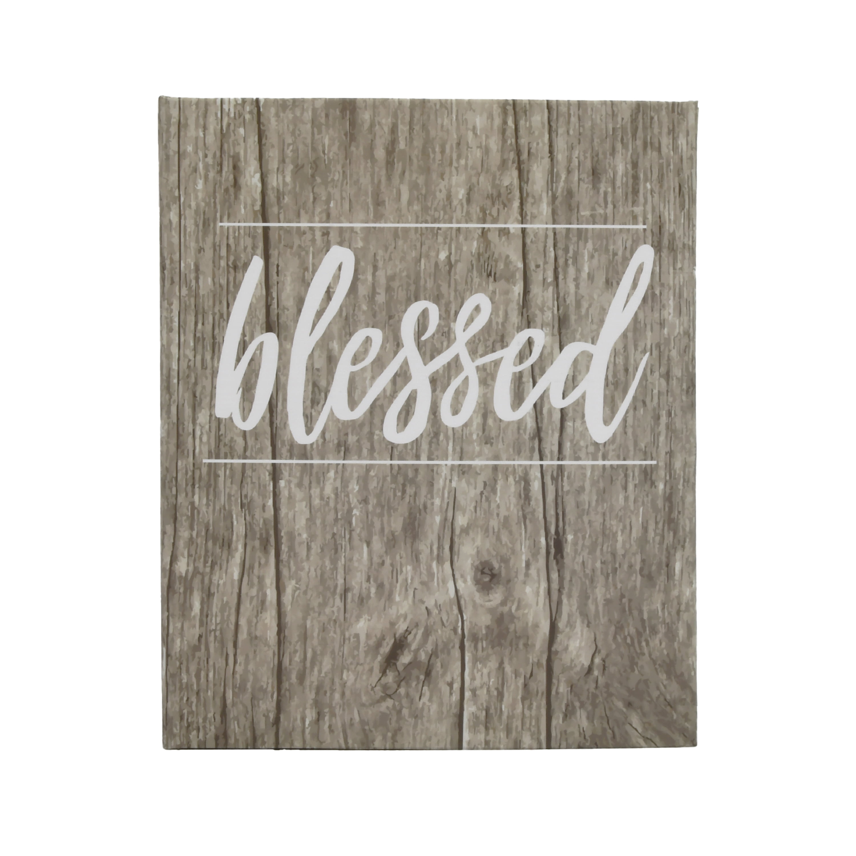 (2 pack) New View Gifts Grey Washed Blessed Wood Plank Photo Album, Holds 208 4"x6" Photographss