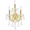 thumbnail image 2 of Elegant Theresa 3-Light 2800W3G/RC Royal Cut Crystal Wall Sconce, Gold, 2 of 13