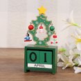thumbnail image 3 of Adorno de árbol de Navidad de madera hecho a mano: 1 adorno navideño de mesa 3D con accesorios para colgar, regalo de decoración festiva, 3 of 5