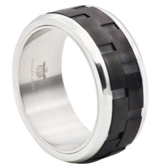 Men's Black Plated Stainless Steel Band