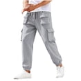 thumbnail image 5 of Mens Cargo Joggers Pants Multi Pockets Lightweight Athletic Elastic Waist Cargo Sweatpants Tapered Workout Pants, 5 of 6