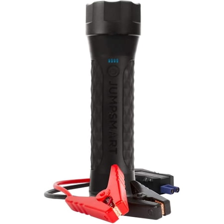 JumpSmart - 10-in-1 Portable Vehicle Jump Starter, Flashlight, Power Bank & More (Black)