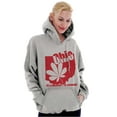 thumbnail image 4 of Ohio Shaped State Pride Buckeye Leaf Unisex Plus Fleece Graphic Hoodie Brisco Brands 2X, 4 of 5