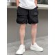 thumbnail image 2 of Pantalones cortos para hombre, holgados, verdes, anchos, cargo, para hombre, con múltiples bolsillos, cómodos, de nailon, grandes y altos, ropa estilo Harajuku, 2 of 5