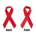 thumbnail image 6 of 100pcs Cancer Awareness Brooch Lapel Pins Red Ribbon Lapel Pins Red Ribbon Brooch Prevention Micro Badge Clothing, 6 of 6
