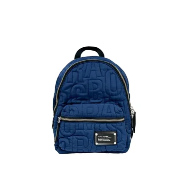 Marc Jacobs Small Blue Quilted Backpack Bookbag