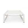 Noble House Modesta Outdoor Aluminum Chaise Lounge with Mesh Seating White