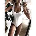 thumbnail image 4 of One Piece Ruffled Swimsuits Tummy Control for Women S, 4 of 6