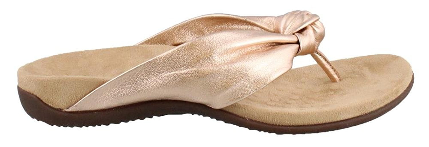 vionic rose gold flip flops