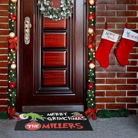 

Grinch Decorations Outdoor Grinch Christmas Decorations Christmas Festival Decoration Front Door Carpet Indoor Outdoor Mat 1pc Christmas mat Product code:554 K One Size