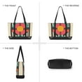 thumbnail image 6 of FORMRS Canvas Laptop Tote Bag for Women with 15.6" Computer Compartments Shoulder Handbag, Geometric Circle, 6 of 7
