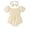 Beige, variant on Elainilye Fashion Baby Girls Summer Rompers Dress Princess Dress Puff Sleeve Jumpsuit Headband Two-piece Set Sizes Newborn-18M