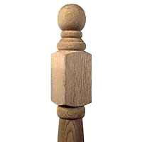 UPF 106108 Deck Post with Ball Top, 4 in L, 4 in W, Southern Yellow (Best Wood For Decks In Canada)