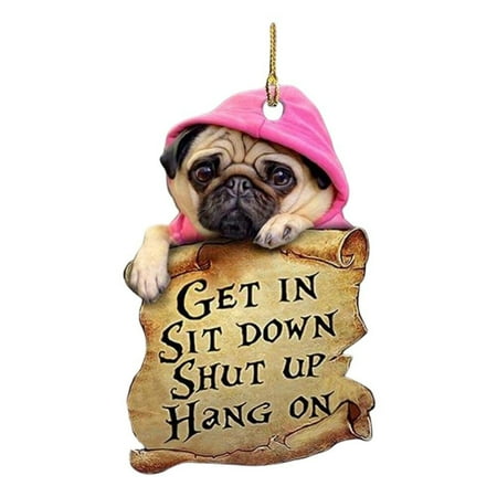 

Car Dog Pendant Pendant Car Key Backpack Pendant Double-sided Cute Car Accessories Hanging
