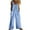 Light Blue, variant on ABATAB Women's Casual Overalls One Piece Sleeveless Jumpsuits Cotton Linen Wide Leg Button Baggy Long Pant Rompers with Pockets