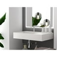 thumbnail image 3 of Pemberly Row 30" Solid Surface Left Basin Bathroom Sink in White, 3 of 7