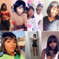 thumbnail image 5 of Wigs With Bangs Human Hair Bob Wig For Women Short 12inch 100% Remy Human Hair Wigs Non Lace Front Wigs Machine Made 150% Density Natural Black Color, 5 of 5