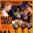 thumbnail image 2 of Happy Halloween Mini Pumpkin Decor Set, Tiny Artificial Pumpkin Figurines Assorted Sizes for Tabletop Shelf Desk Office Party Fall Thanksgiving Home Accent Ornament, 2 of 7