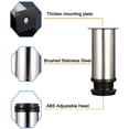 thumbnail image 3 of 4 patas ajustables: altura 120 mm, patas gruesas para muebles, altura ajustable 0-15 mm, patas de mesa, patas para muebles, acero inoxidable cepillado - tornillos de acero inoxidable incluidos, 3 of 5