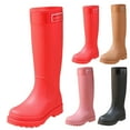 thumbnail image 4 of Women Stylish Rain Boots Waterproof Rubber Boots Durable Slip Resistant Muck Boots Tall Water Fishing Shoes Comfort Knee High Work Outdoor Gardening Farming, 4 of 4