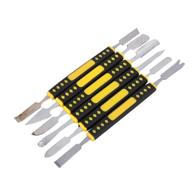 Juego de 6 herramientas de palanca de acero inoxidable para reparación de teléfonos móviles.