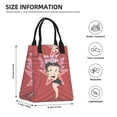 thumbnail image 2 of Betty Boop Lunch Bag For Women Men Cartoon Lunch Box Large Capacity Tote Bag For Travel Picnic Work, 2 of 3