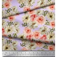 thumbnail image 3 of Soimoi Moss Georgette Fabric Ranunculus with Bunch Floral Printed Fabric 1 Yard 42 Inch Wide, 3 of 3