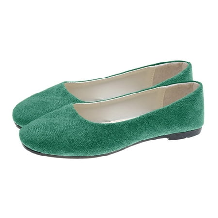 

Women’s Ballet Flat Shoes Knit Dress Shoes Round Toe Slip On Ballerina Walking Flats Shoes for Woman Low Wedge Comfort Soft