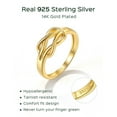 thumbnail image 4 of ChicSilver 925 Sterling Silver Rings for Women Love Knot Promise Ring Hypoallergenic Eternity Ring for Women Rings Size 4-12, 4 of 7