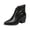Black, variant on EKVAHL Women's Pointed Toe Ankle Boots, Chunky Mid Heel Zip Booties, Short Boots for Office Fall Occasions Black