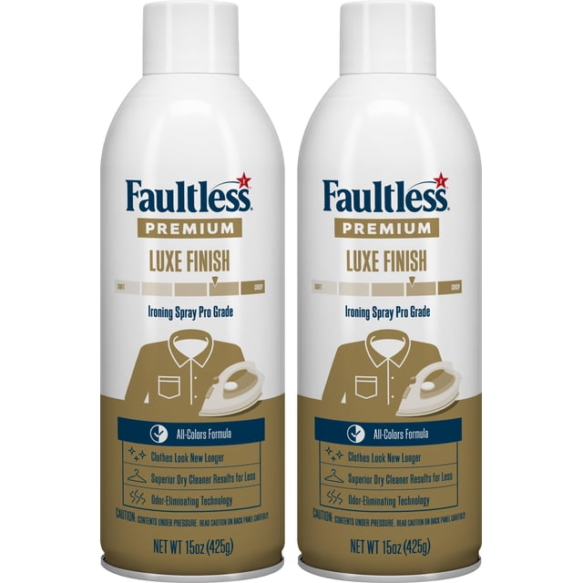 Spray de planchado Faultless Premium Luxe 443 ml (paquete de 2)