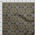 thumbnail image 4 of oneOone Polyester Spandex Olive Green Fabric Mandala Sewing Craft Projects Fabric Prints By Yard 56 Inch Wide, 4 of 5