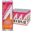 Accelerator Energy Drink, Peach Paradise 12 fl oz can (12 pack), Zero Sugar, Sustained Energy from 100% Natural Caffeine (200mg from Green Coffee Bean & Green Tea extract)