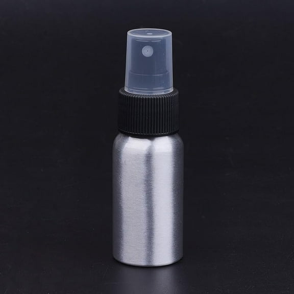 5Pcs Refillable Aluminum Bottles Salon Hairdresser Sprayer Water Spray Bottle Platinum Black 10.4x3.2cm Capacity: 30ml(1.01fl. oz)