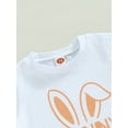 thumbnail image 5 of Jxzom Toddler Infant Baby Boy Easter Outfit 6M 12M 18M 24M 3T Clothes Short Sleeve Bunny Letter Printed T-Shirt Tops Jogger Pants Set, 5 of 7