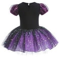 thumbnail image 4 of HWJAD Little Girl's Puff Sleeve Ballet Dance Dress 3-9Y Kids Bodysuit Tutu Tulle Skirts Birthday Princess Dresses, 4 of 9
