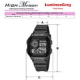 thumbnail image 5 of Reloj negro para hombre LuminoxGrey 3Pzas Longitud 27cm Ancho 4cm Grosor 2cm Digital Luz Gris&nbsp;Oscuro., 5 of 5