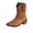 Brown, variant on Mid Calf Boots Women Thick-Soled Round Toe Booties Casual Winter Buckle Short Boots Solid Color Winter Shoe for Women's Trendy Brown 6