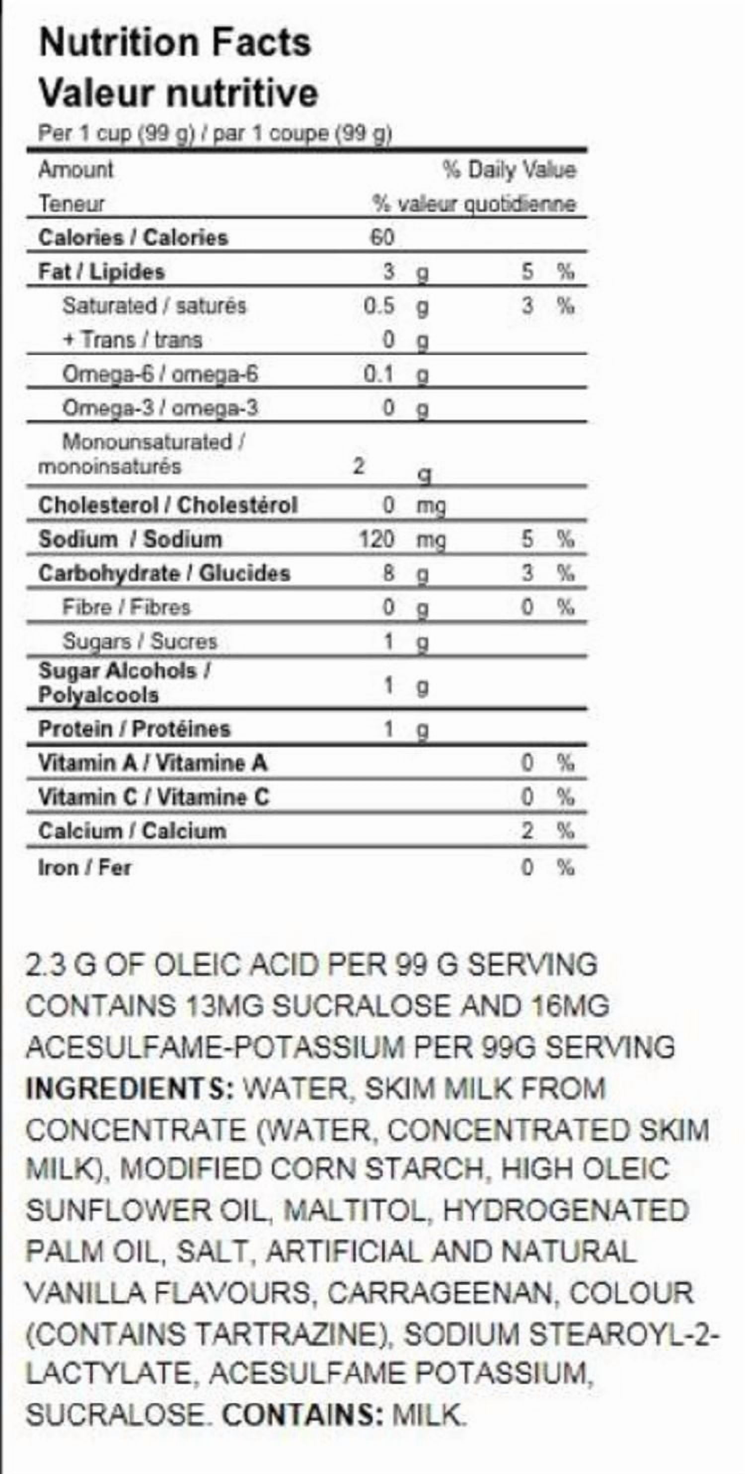 Snack Pack® No Sugar Added Vanilla Pudding Cups, 4 Cups, 396 g