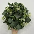 thumbnail image 6 of Simulation Thorn Leaf Wreath Garland, 13 inch Small Door Decoration Wreath for Spring, 6 of 8