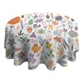 thumbnail image 4 of Fall Leaves Pumpkin Round Tablecloth 60" X 60",Wrinkle Wipeable Table Cloth for Kitchen Dining Room Picnic Patio Party, 4 of 6