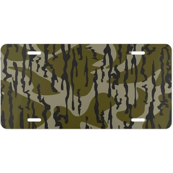Bottomland Camo Decorative License Plate, Auto Plate Cover