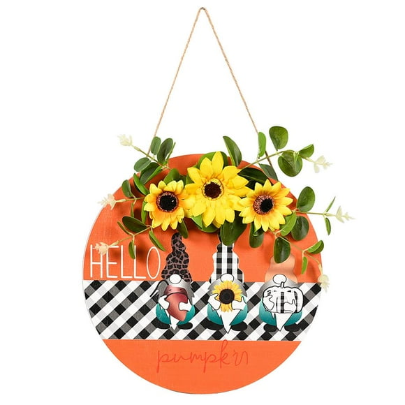 Naiovety Cartel de la puerta del Festival de la cosecha Hermoso colgante de la puerta del otoño adorno de la puerta de la temporada de otoño de Iluminación y accesorios Naiovety HA017182-00