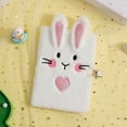 thumbnail image 2 of FeiraDeVaidade Cartoon Rabbit Notebook Plush Diary Book With Lock For Kids Student School Stationery Gift, 2 of 7