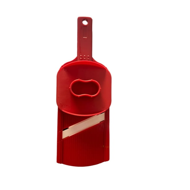 Trancheur de Mandoline Tout Usage 5-en-1 - Rouge- Todco Céramiques Avancées Lames en Céramique à Double Tranchant (Rouge)
