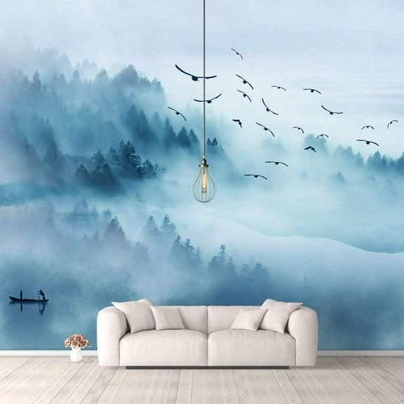 IDEA4WALL Wall Murals for Bedroom Traditional Chinese Landscape View Large Removable Wallpaper Peel and Stick Wall Stickers