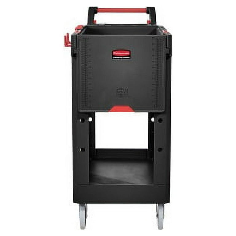 Rubbermaid 750 lb. Capacity Heavy-Duty 2-Shelf Utility Cart, TPR Casters,  26 in. x 55 in. x 33.25 in., Black at Tractor Supply Co.